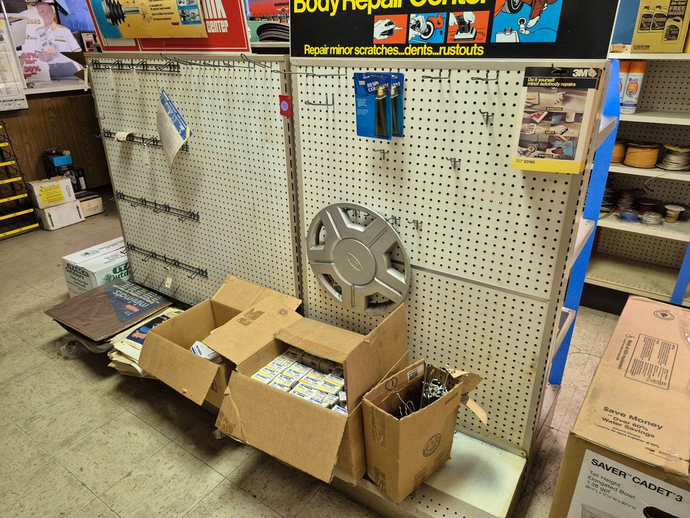 Items on display rack