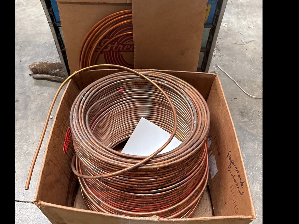 Copper Tubing, large and small spools