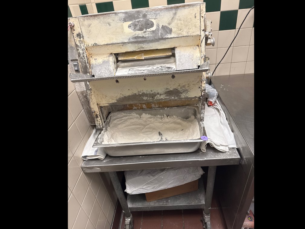 Dough Sheeter and Commercial Flour Storage Bin