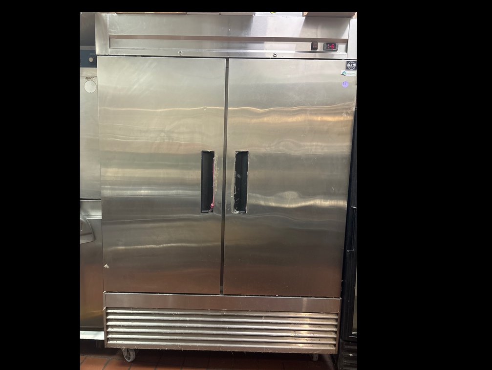 Elite stainless duel door freezer; 54” x 28” x 80” tall
