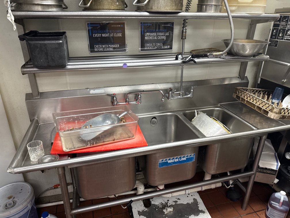 Commercial 3 Tier Compartment Sink