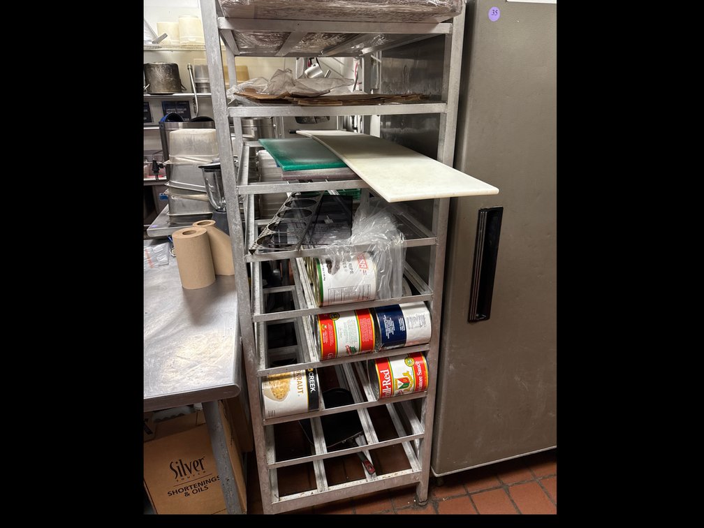 Commercial Metal Rolling Can Rack