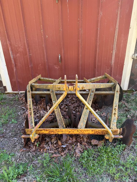 agricultural disc harrow, specifically a 3-point hitch offset disc harrow