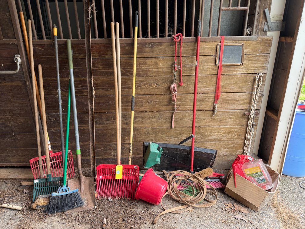 Horse stall cleaning lot