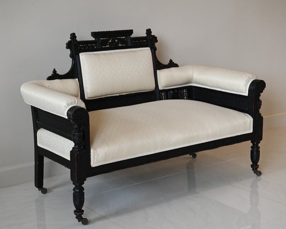 Antique Carved Settee Loveseat