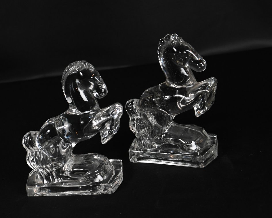 Glass Horse Bookends