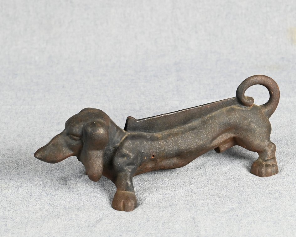 Cast Iron Dachshund Boot Scraper Doorstop