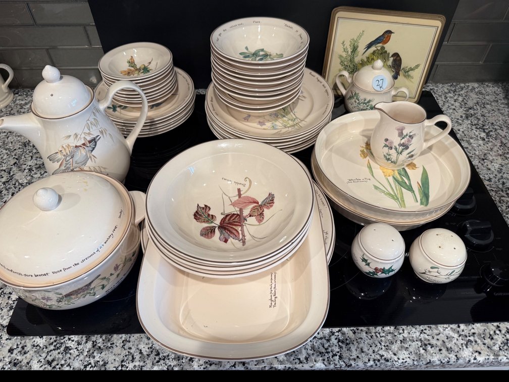 Noritake “The Country Diary of an Edwardian Lady” China, 45pcs