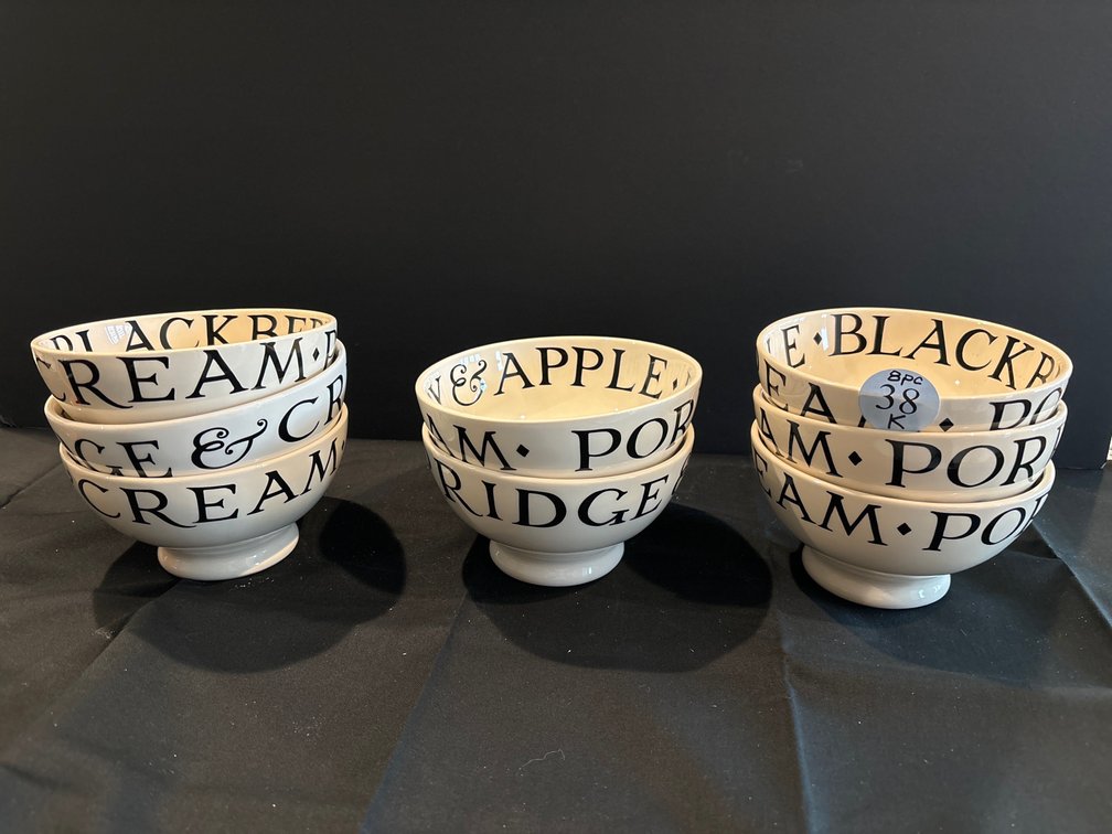 8 Emma Bridgewater ceramic bowls, 5” in diameter