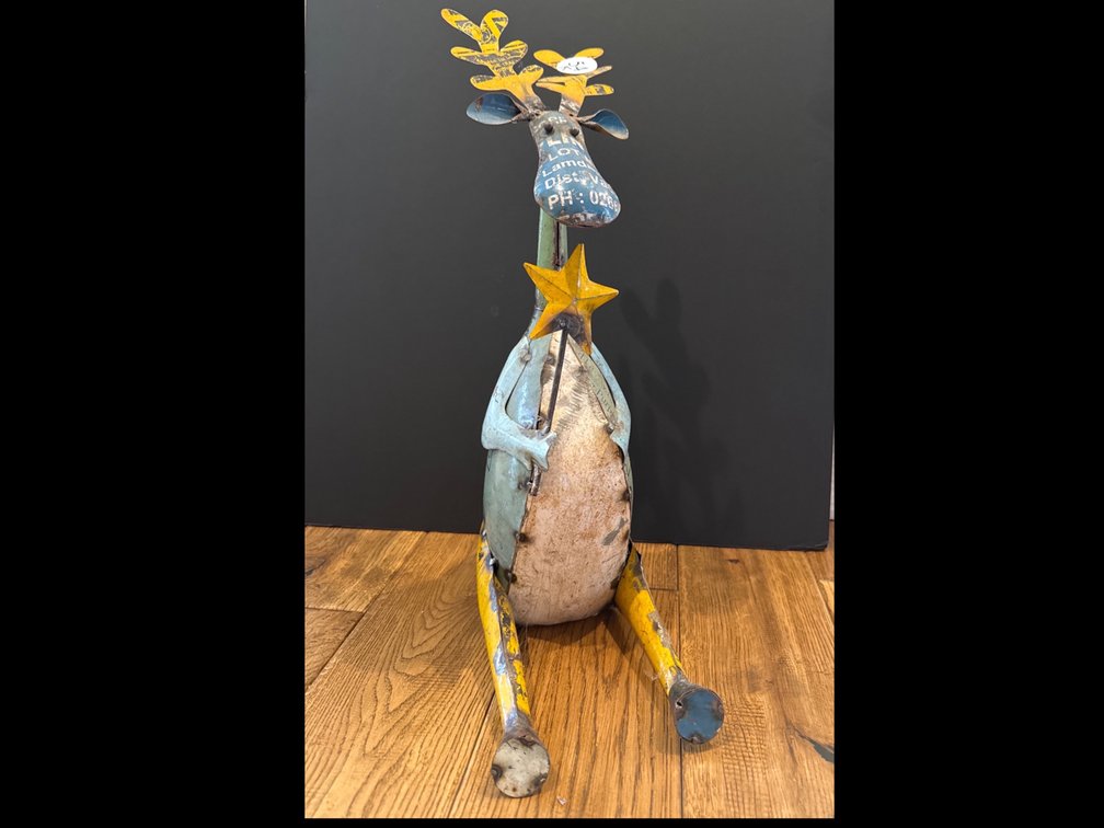 Metal Deer Decoration, 17”T