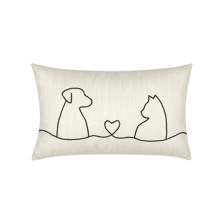 Cat & Dog 'Friends' Pillow, Blanket and Matching Throw Pillow