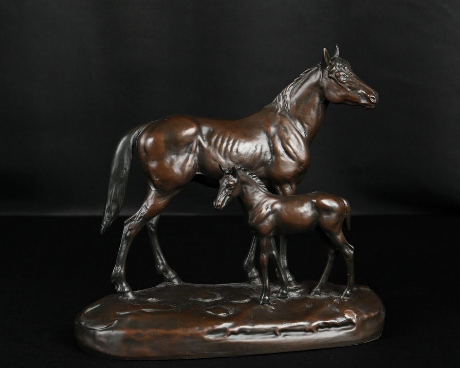 Just Like Dad Horse Sculpture