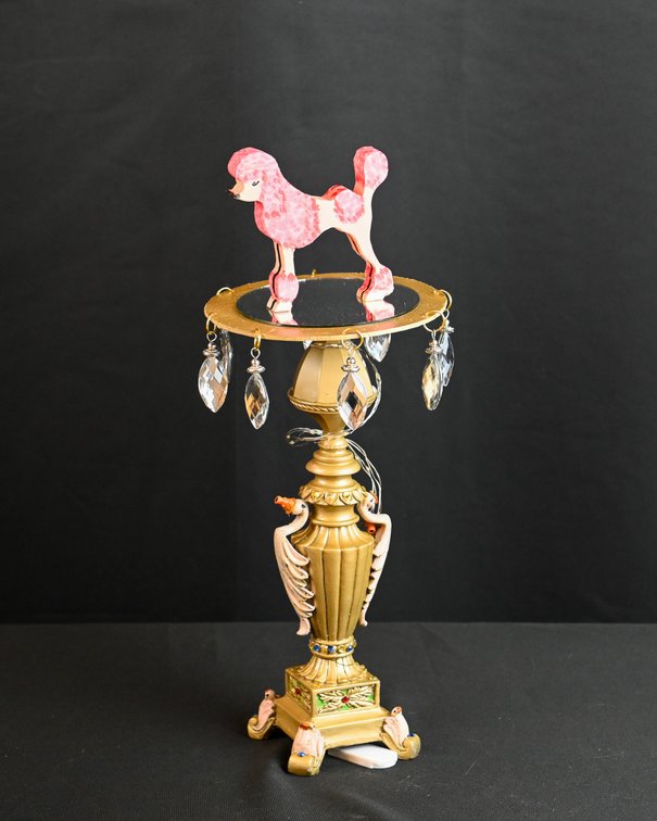 Pink Poodle Scuplture