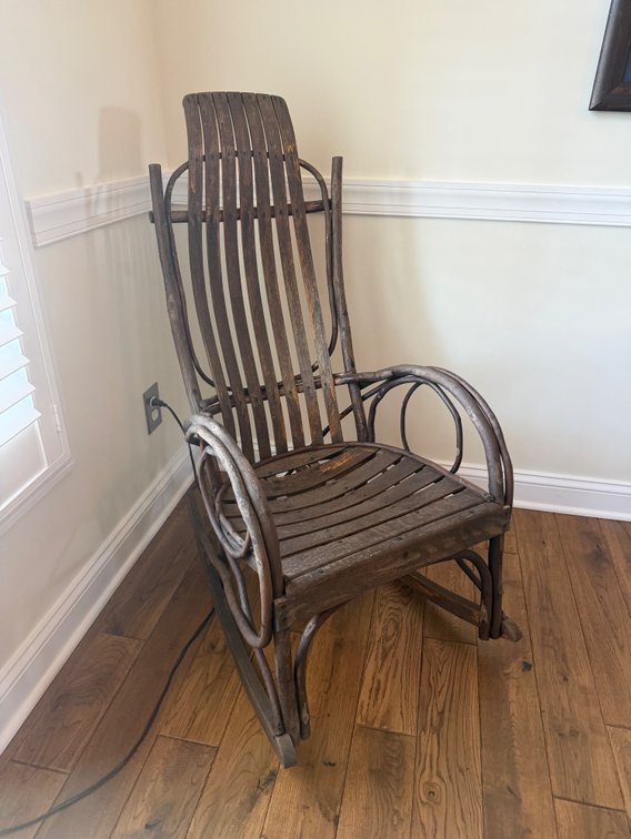 Vintage Amish bentwood rocking chair