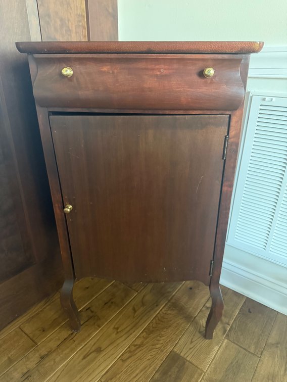 A antique mahogany sheet music cabinet