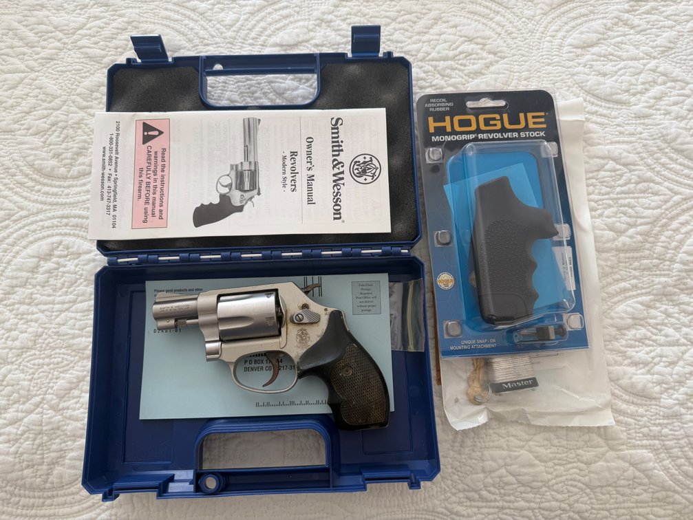 Smith & Wesson Model 637 Airweight double-action revolver chambered in .38 Special