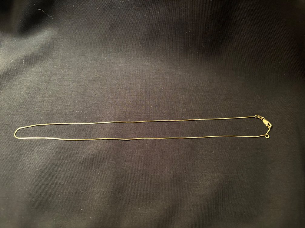 14K yellow gold chain necklace; 2.1 g; 20”