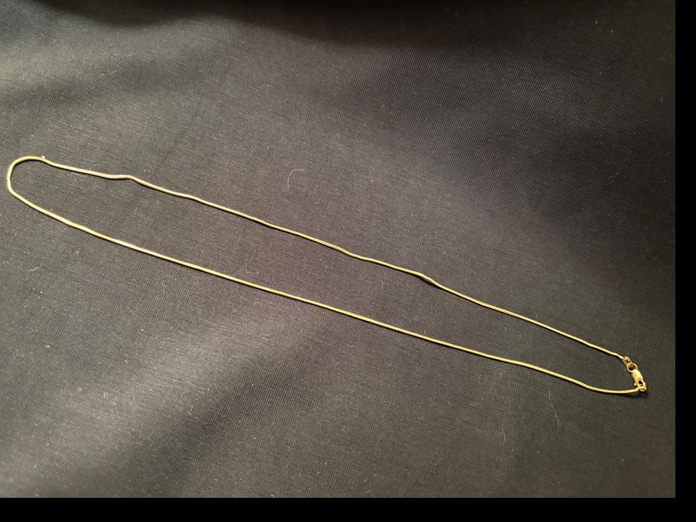 14K yellow gold chain necklace; 3.8 g; 18”