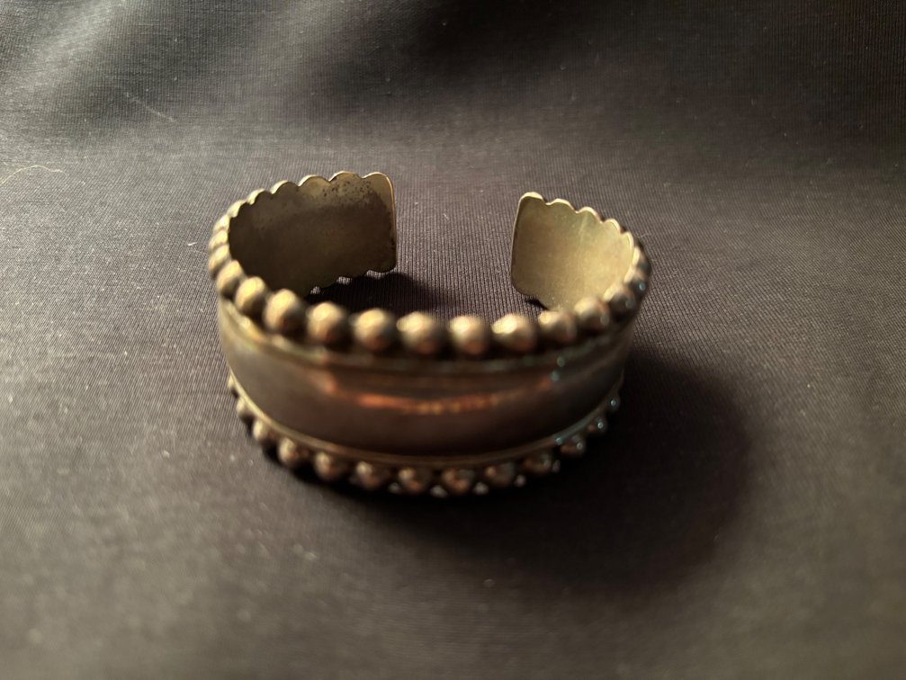 Sterling cuff bracelet, marked 925, 36.8g