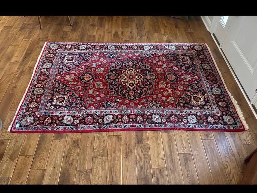 Hand-Knotted Persian Area Rug, 54” x 87”