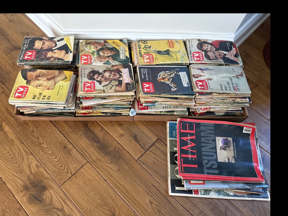 Approximately 200 issues of TV GUIDE from the 1950s and 1960s