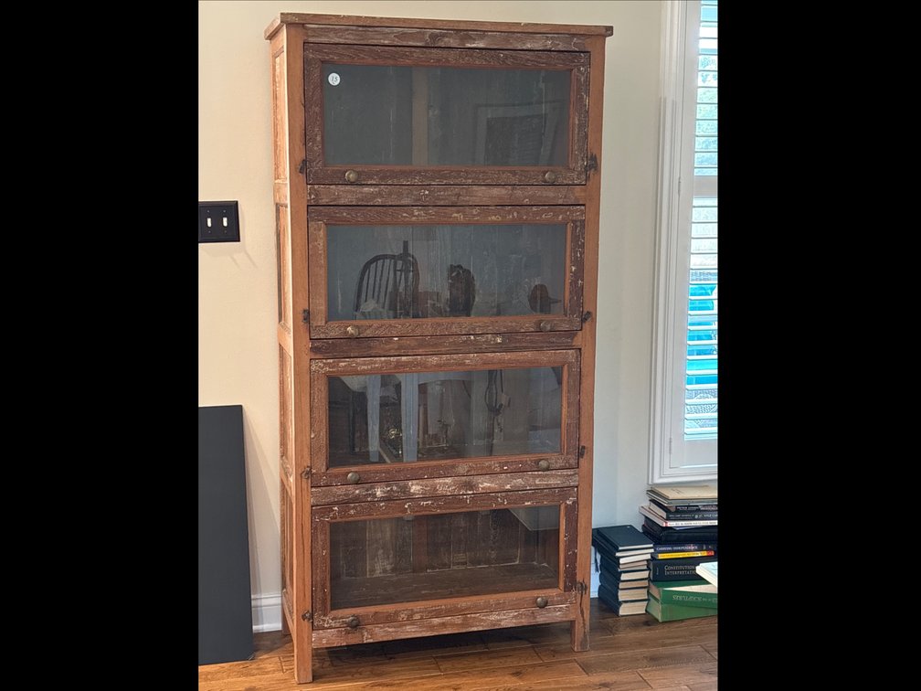 Rustic barrister style bookcase from reclaimed wood