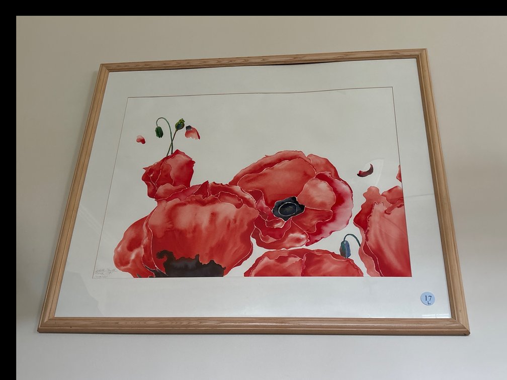 Watercolor by artist Judith Smith, “Poppies”, 1997