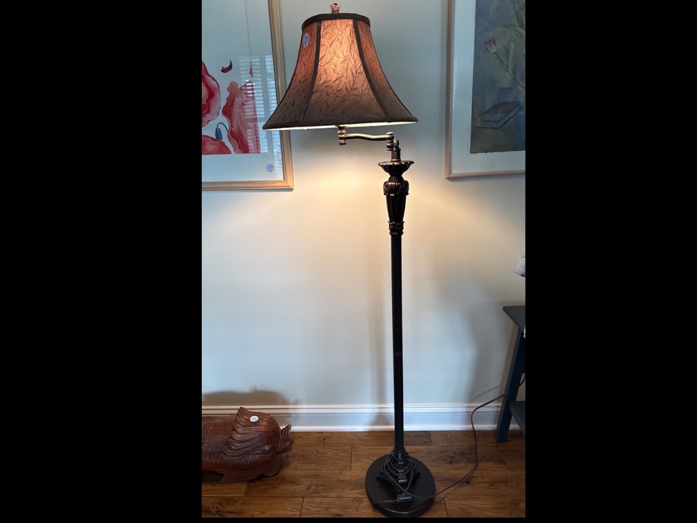 Resin/Metal Floor Lamp, 62”T