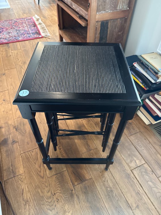 Black Lacquer Nesting Tables, 3pcs