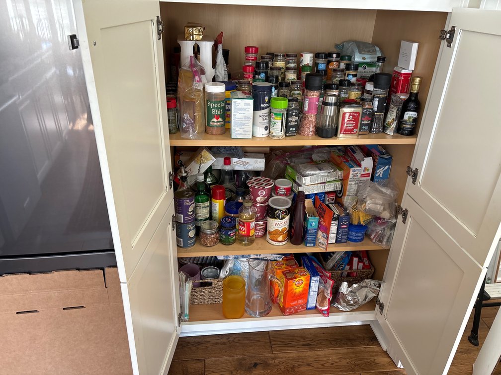 2 generous cabinet lots of pantry supplies