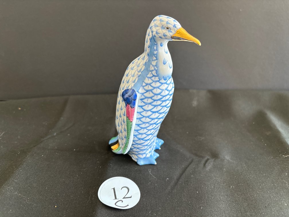 Herend porcelain penguin; 4.5” tall