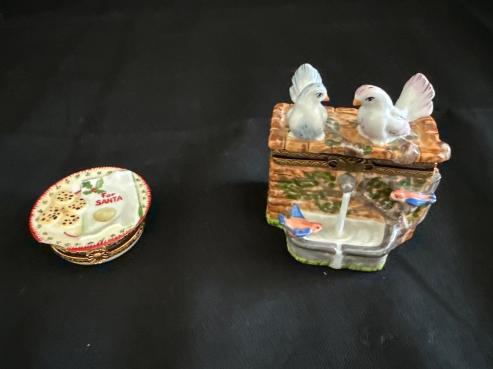 Limoges Trinket Boxes, one is chipped