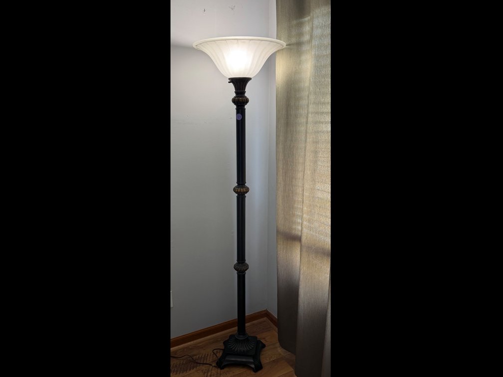 Floor Lamp with Glass Shade 