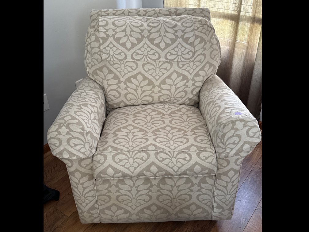 Linen Swivel Rocker/Recliner 