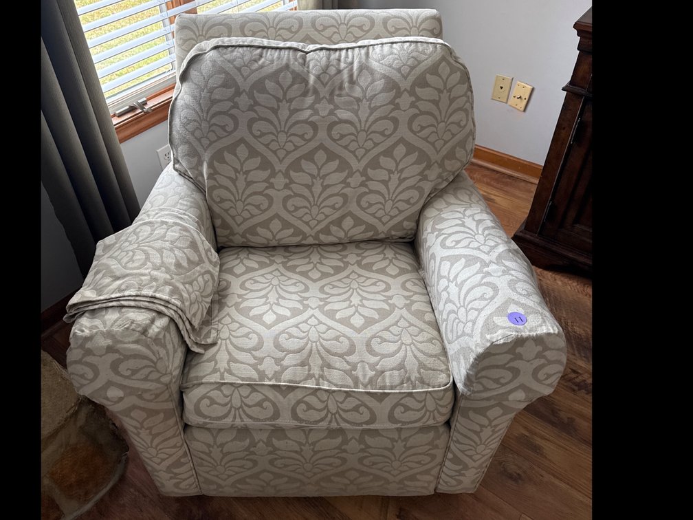 Linen Swivel Rocker/Recliner