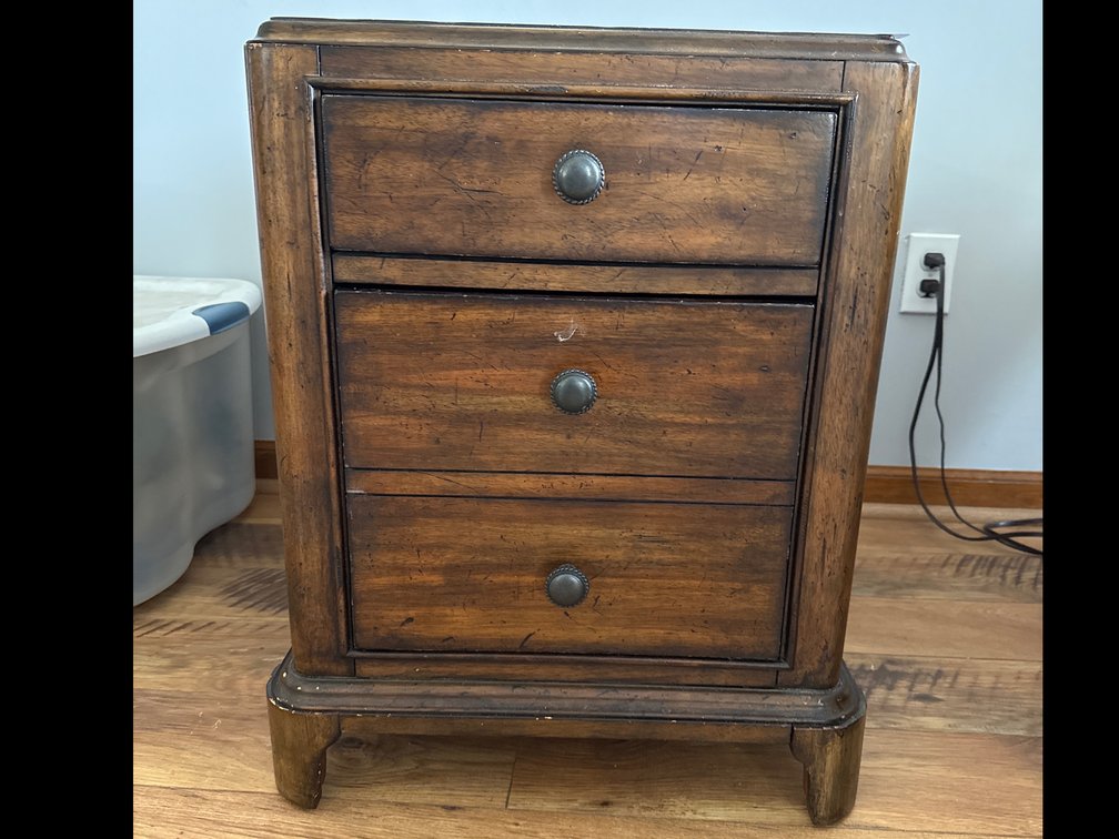 Dark Wood End Table 