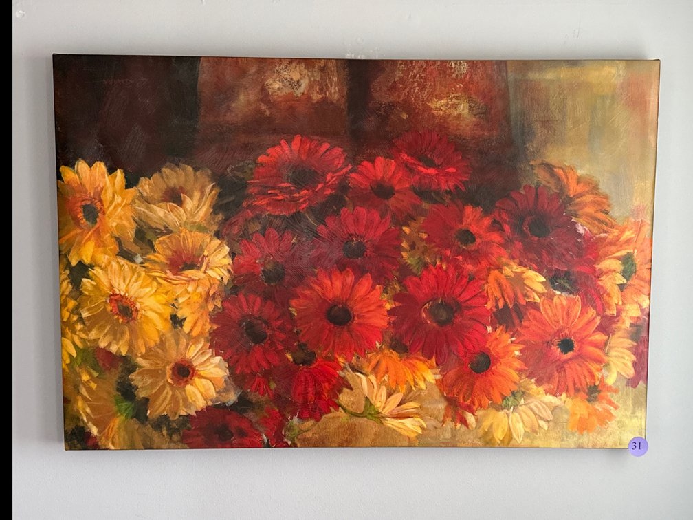 Flower Print on Canvas 