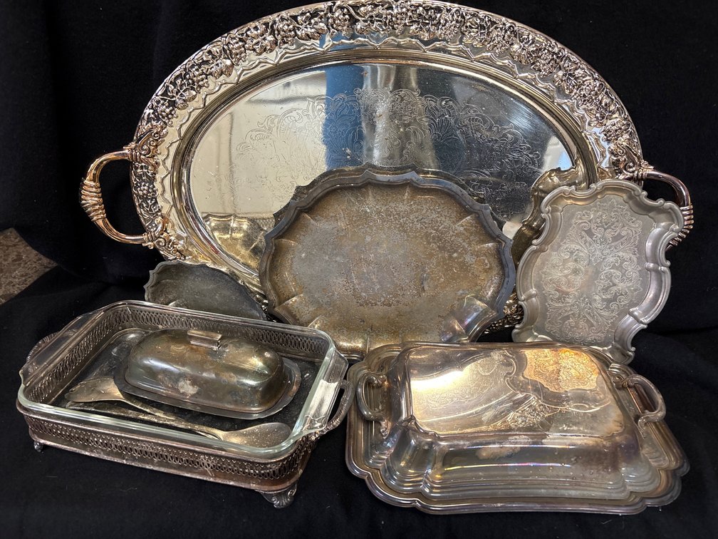 Silver Plate Serving Ware Assortment