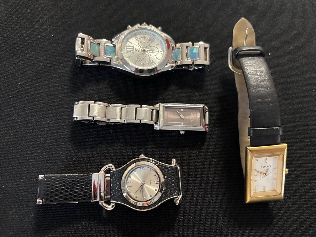 4 fashion watches, not running