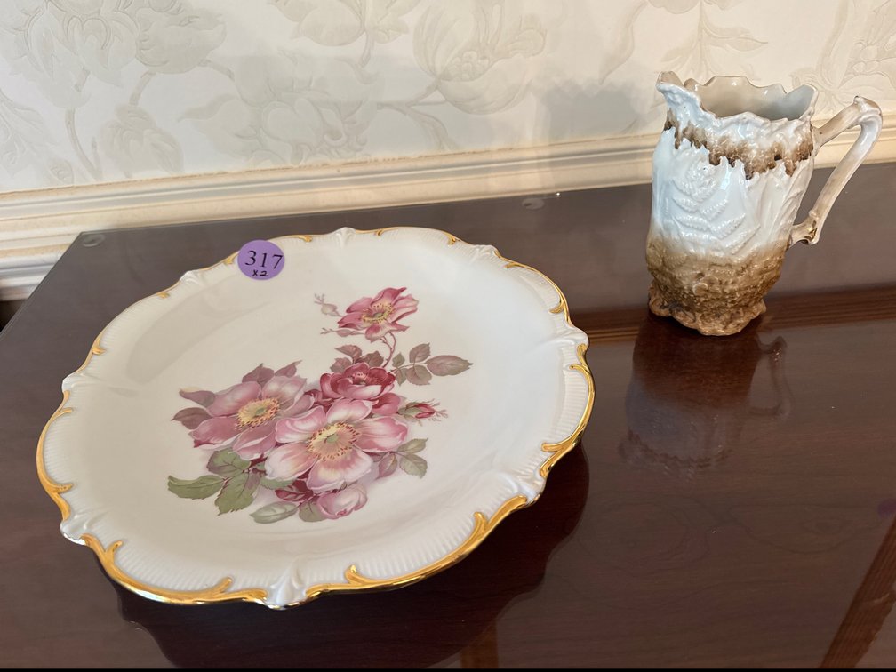 Serving Platter and Porcelain Pitcher made in Germany 