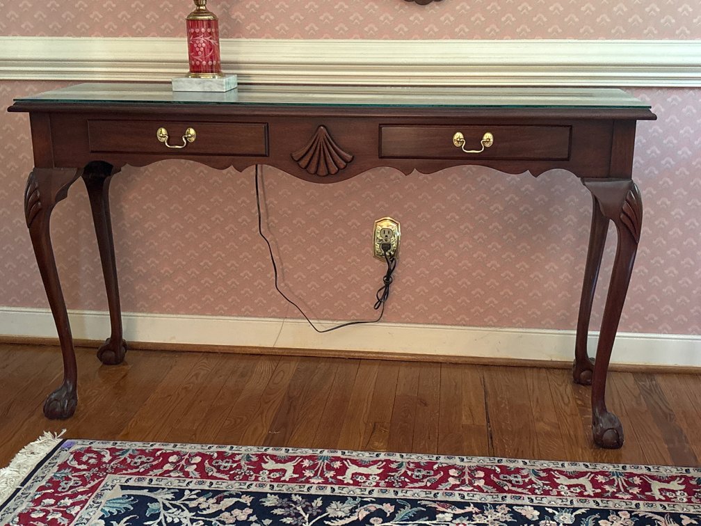 Henkel-Harris solid mahogany console table