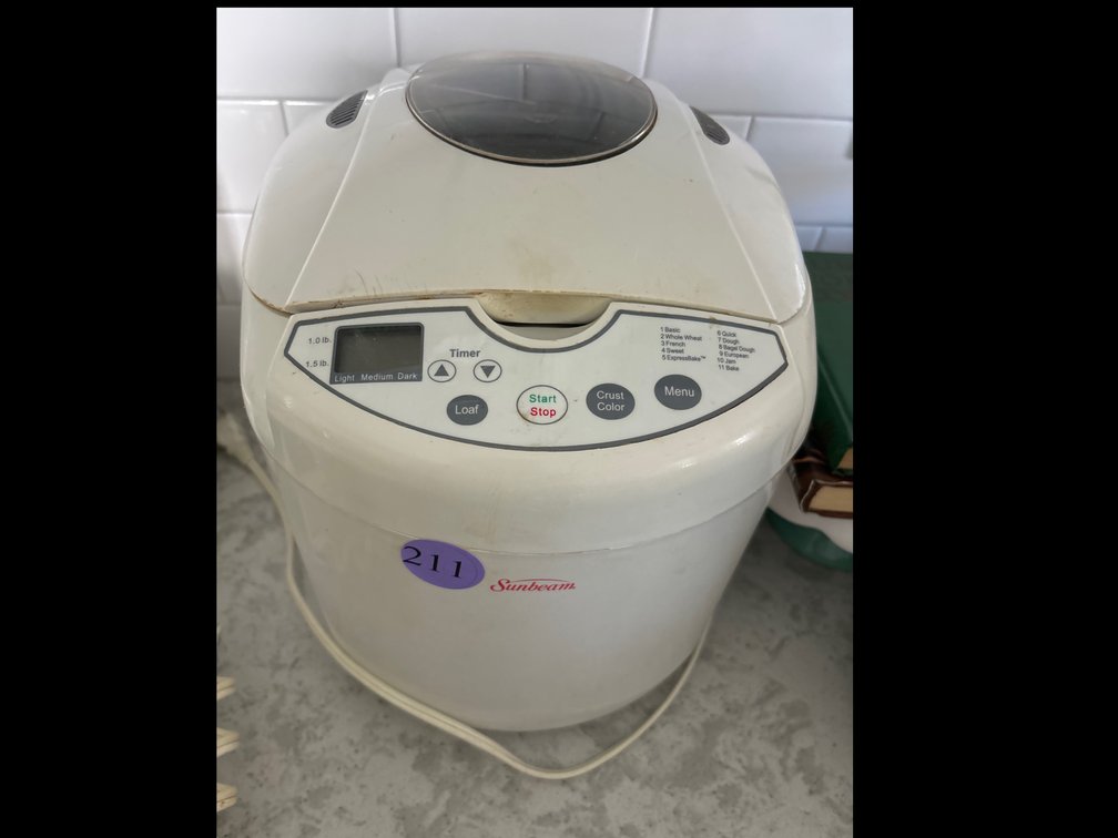 Sunbeam bread maker