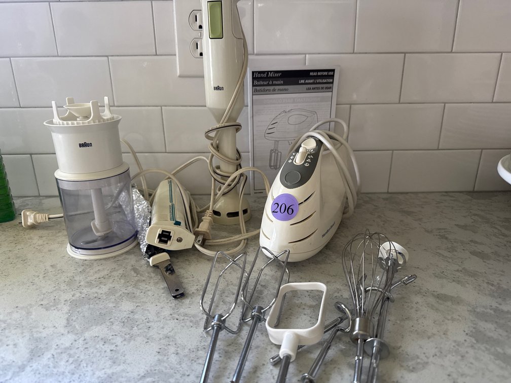Hand Mixer, Chopper, Bread Slicer and Immersion Blender 