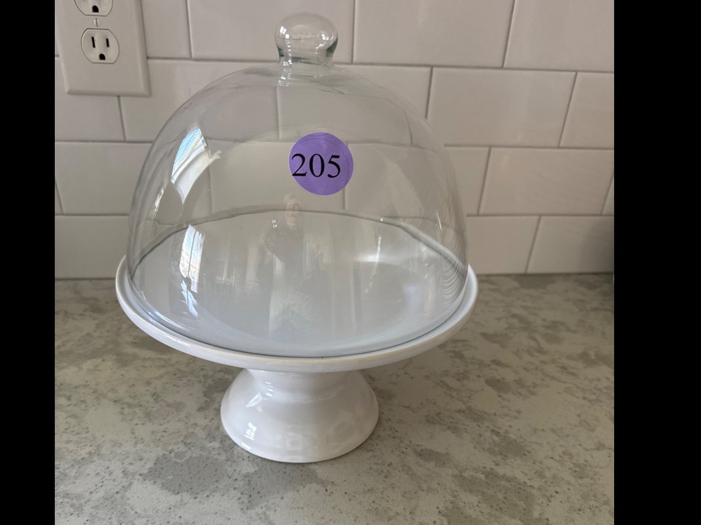 Cake Stand with Glass Dome 