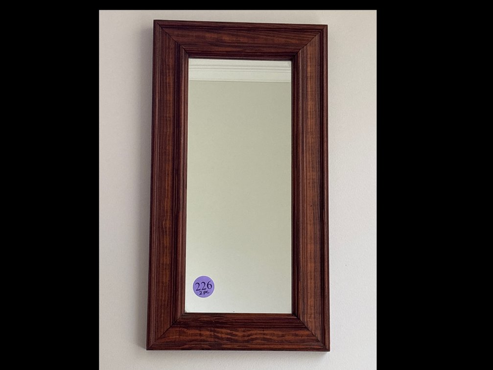2 mirrors; 10” x 19”