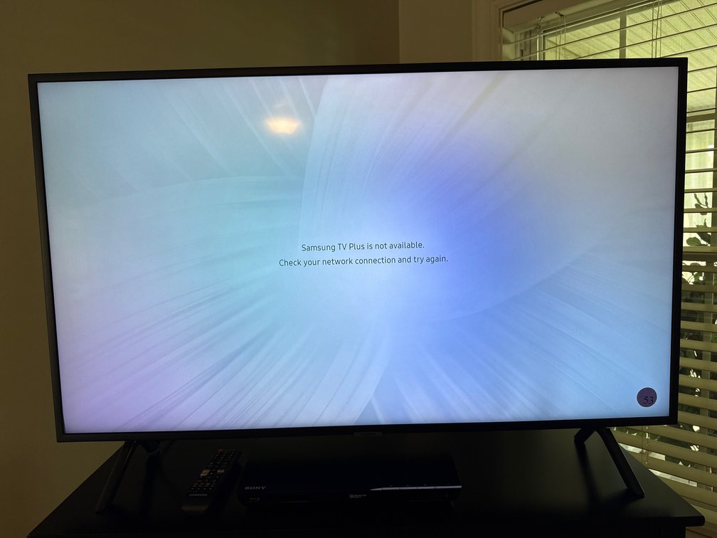 Samsung Flatscreen TV and Sony Blu-ray Player 