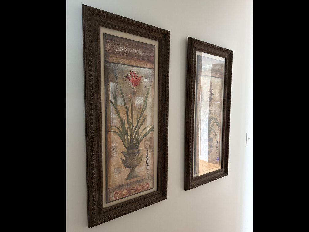 Pair of Framed Prints, 20” x 45”