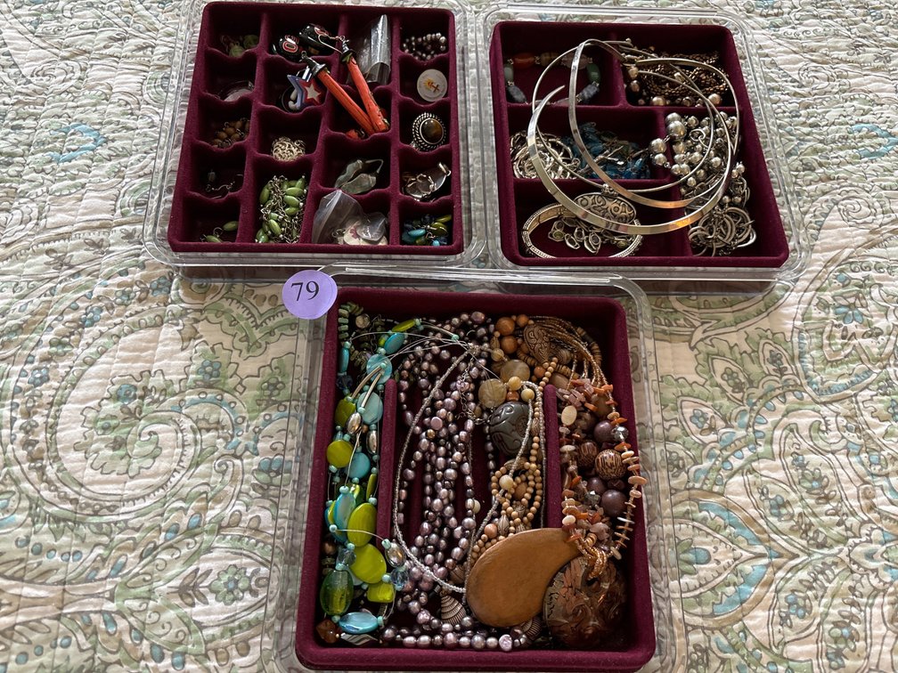 3 trays of fashion jewelry