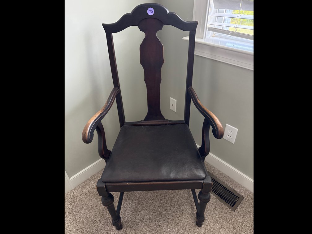 Antique Queen Anne Style Armchair 