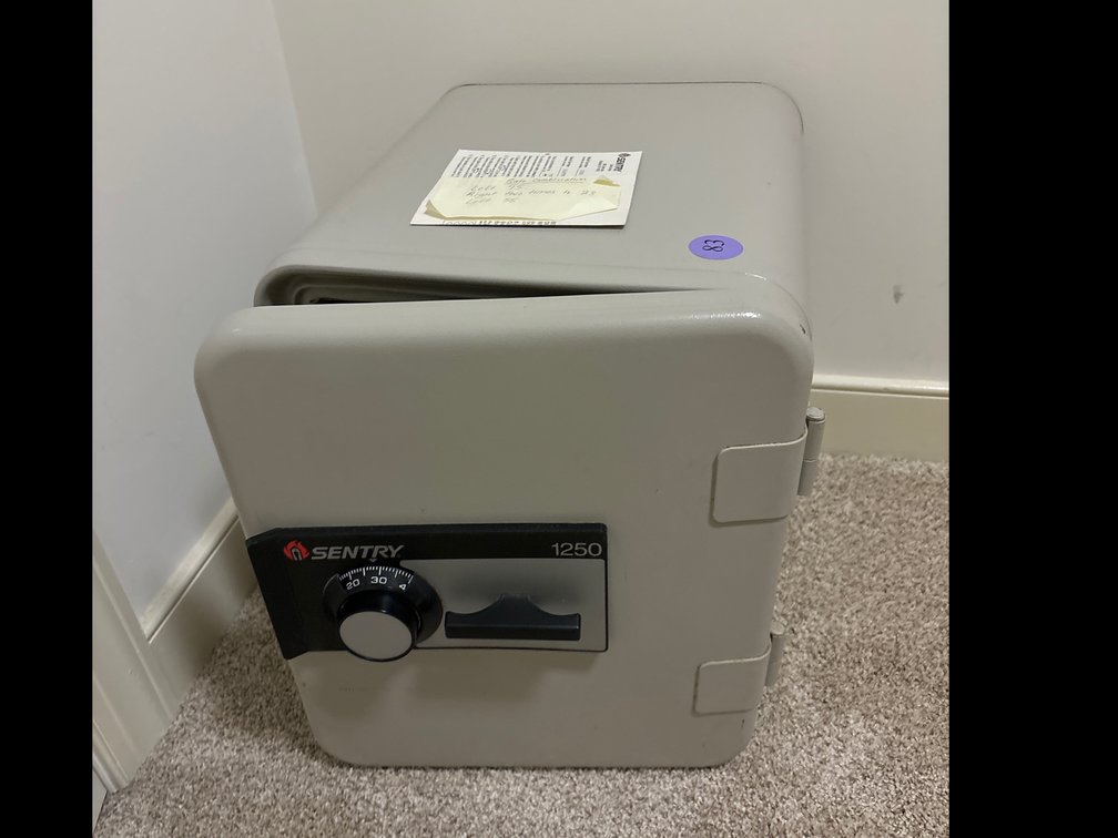 Sentry safe; 14” x 16” x 17” tall; with combination